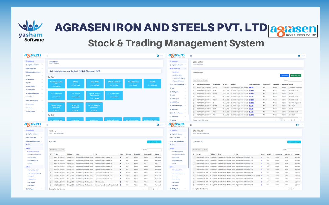 Case Study: Stock & Trading Management System for Agrasen Iron and Steels Pvt. Ltd.