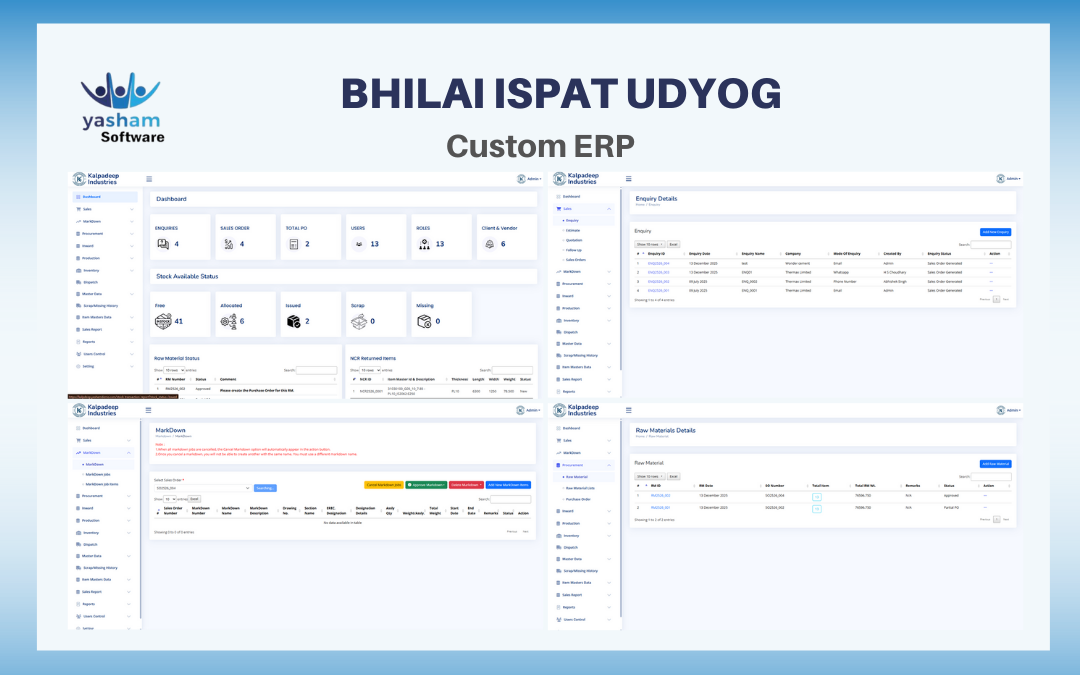 Case Study: Custom Stock & Transaction Management System for Bhilai Ispat Udyog