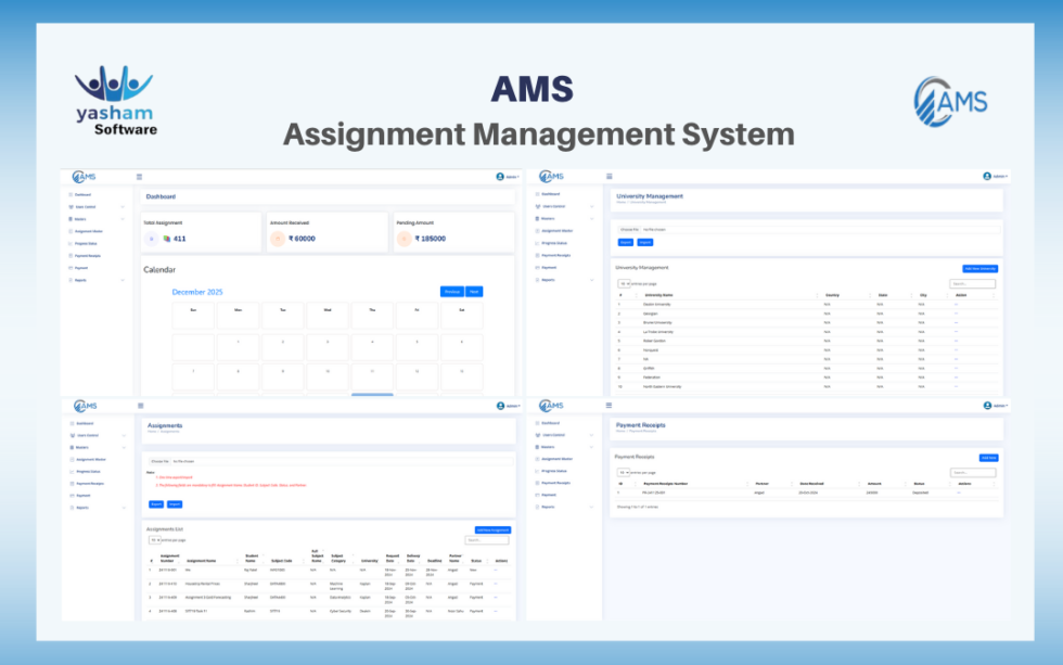 Case Study: Assignment Management System (AMS) | Yasham Software ...