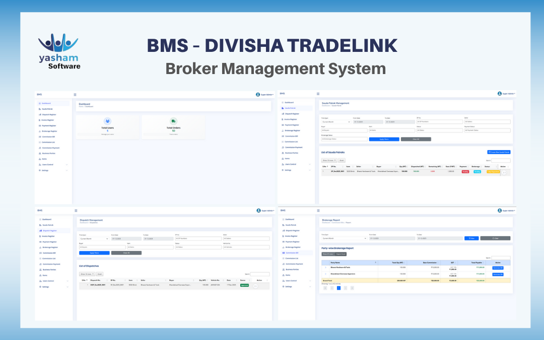 Case Study: Broker Management System (BMS) – Divisha Tradelink