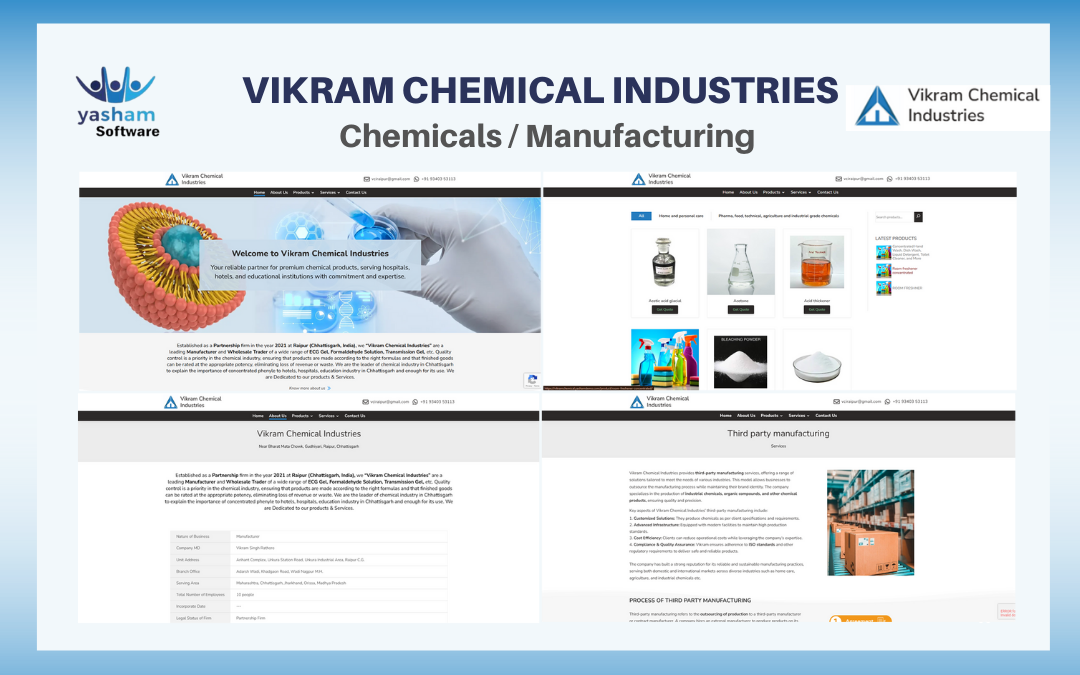 Case Study: Corporate Website for Vikram Chemical Industries